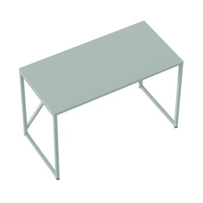 Bureau moderne L120 cm en métal vert sauge  Oviala