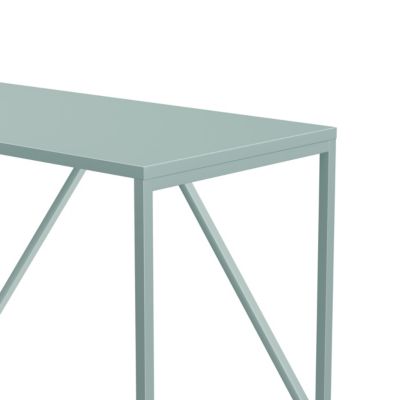 Bureau moderne L120 cm en métal vert sauge  Oviala