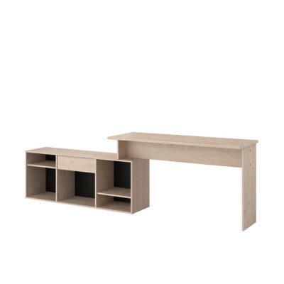 Bureau modulable effet chêne clair 5 configurations, Works