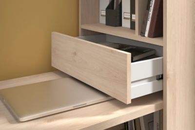 Bureau modulable effet chêne clair 5 configurations, Works