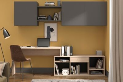 Bureau modulable effet chêne clair 5 configurations, Works