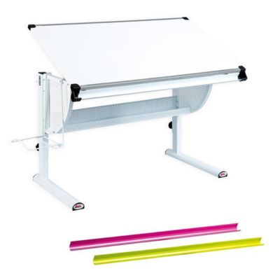 Bureau Multifonctions Enfant "Mathis" 118cm Blanc