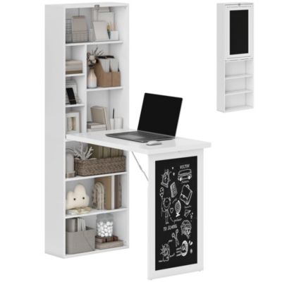 Bureau mural pliable table murale rabattable suspendue sur pied avec ...