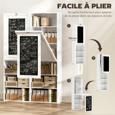 Bureau mural pliable table murale rabattable suspendue sur pied avec ...