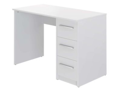 Bureau SAME 3 tiroirs 110x56x74 cm blanc TALESA