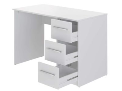 Bureau SAME 3 tiroirs 110x56x74 cm blanc TALESA