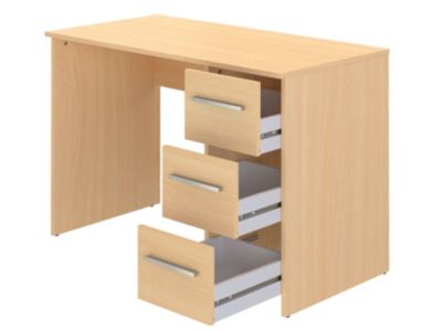 Bureau SAME 3 tiroirs 110x56x74 cm hêtre TALESA