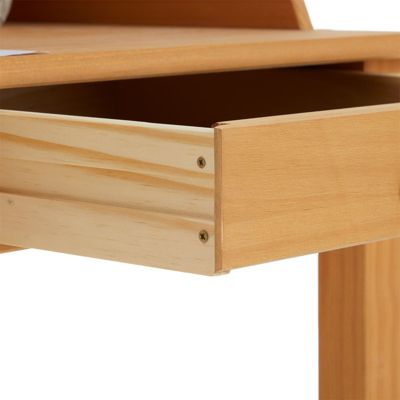Bureau secrétaire MARLENE, avec 2 tiroirs, en pin massif finition cirée