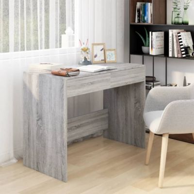 Bureau sonoma gris 101x50x76,5 cm bois d'ingénierie vidaXL