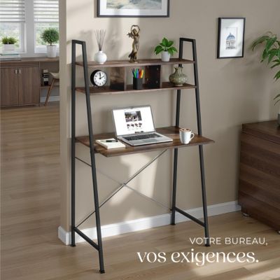 Abician Bureau d'Ordinateur Table Informatique Poste de Travail Cadre en Métal avec 1 Tiroir et
