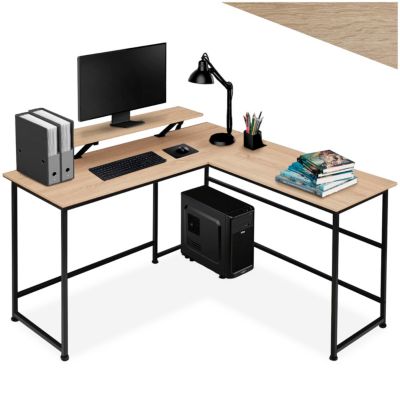 Bureau Style industriel avec Fixation du moniteur coulissant