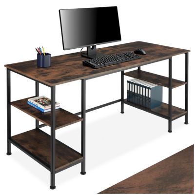 Bureau style industriel Bois foncé industriel, rustique