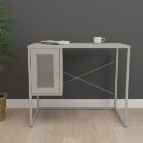 Bureau Sund acier 75 x 100 x 50 cm gris en.casa