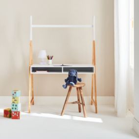 Bureau tipi blanc. Tobias. deux casiers. L 110 x l 75 x H 160cm