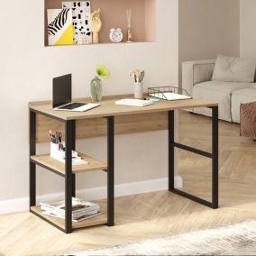 Bureau Todense 120 x 60 x 75 cm effet chêne noir en.casa