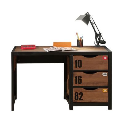 Bureau Vipack Alex - Noir et bois