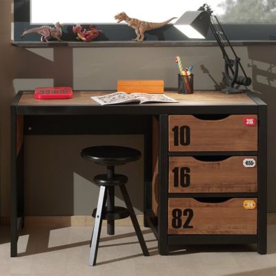 Bureau Vipack Alex - Noir et bois