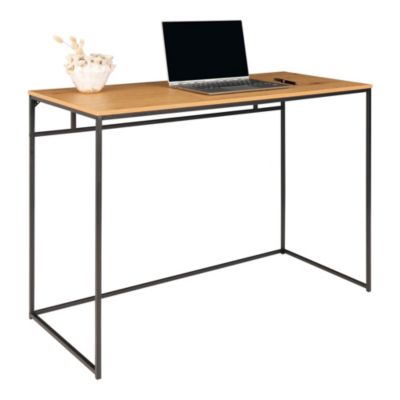 Bureau Vita - Bureau en chêne avec cadre noir 100x45x75 cm pour un espace de travail élégant