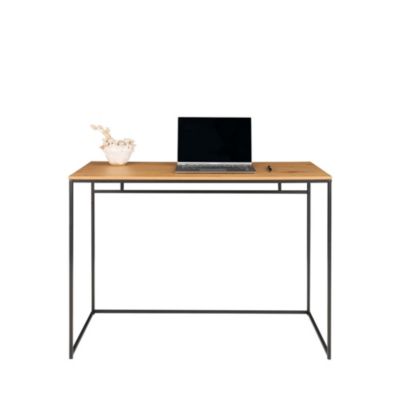 Bureau Vita - Bureau en chêne avec cadre noir 100x45x75 cm pour un espace de travail élégant