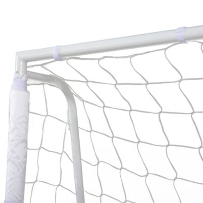But de football - cage de foot - but futsal dim. 186L x 62l x 123H cm - châssis métal filet PE - piquets & outil inclus - blanc
