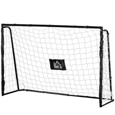 But de football - cage de foot - but futsal dim. 186L x 62l x 123H cm - châssis métal filet PE - piquets & outil inclus - noir