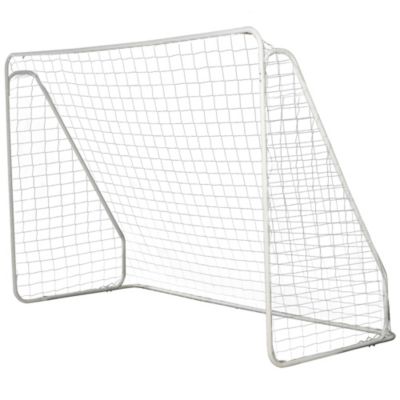 But de football - cage de foot - but futsal dim. 301L x 126l x 200H cm - châssis métal époxy filet PE - piquets inclus - blanc