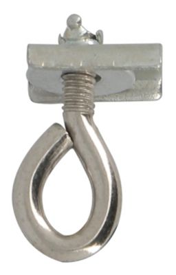 Butée avec anneau pour rail rideau express 19 x 12 mm, lot de 2 chrome Mobois
