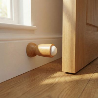 Butoir ø28 x Hauteur 60 mm mur hêtre verni