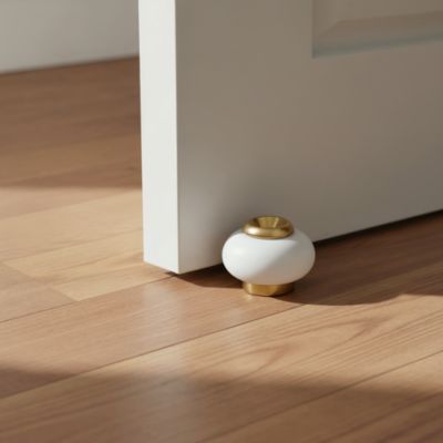 Butoir ø30 x Hauteur 37 mm sol laiton blanc