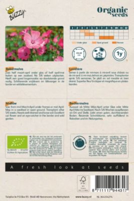 Buzzy Organic Lavatère rose/rouge- bio Semences - Ca. 0,5 gr