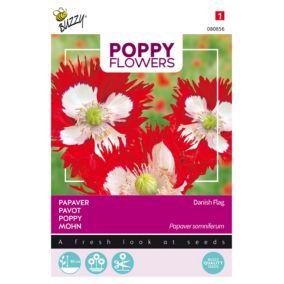 Buzzy Poppy Flowers Pavot Drapeau Danois - Ca. 0,75 gr