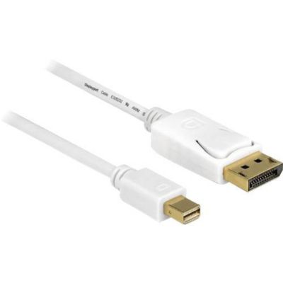 Câble adaptateur Delock 83483 mini-DisplayPort vers DisplayPort 3,00 m blanc