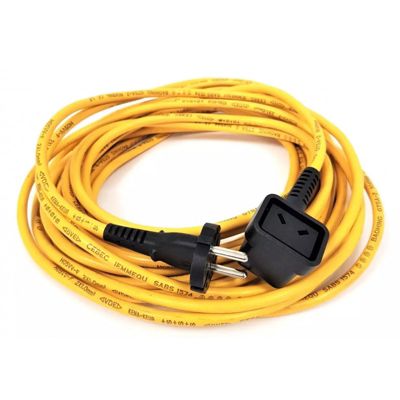 Câble alimentation jaune 10m 2x1mm Nuplug pour aspirateur Nupro Réflo NUMATIC
