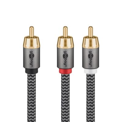 Câble audio 1 RCA mâle - 2 RCA mâles 3 m GOOBAY