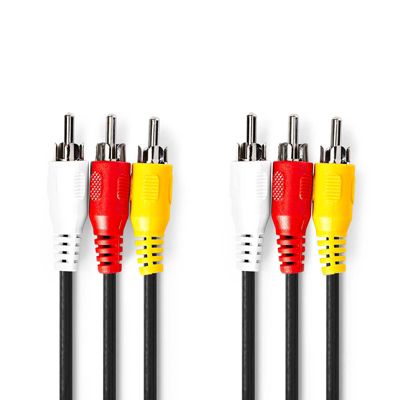 Câble Audio RCA 10 Mètres - 2 Connecteurs (rouge/blanc), Neuf, Pour Home Cinéma Ou Chaîne Hi-fi