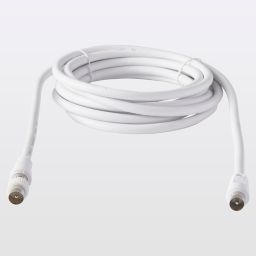 Câble coaxial Mâle / Femelle + adaptateur Mâle / Mâle blanc Blyss, 3 m