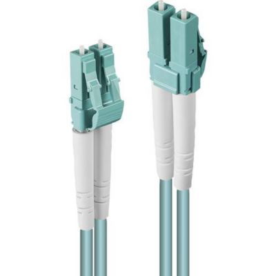 Câble de raccordement fibre optique duplex OM3 50/125 µm LC/LC 75 m bleu