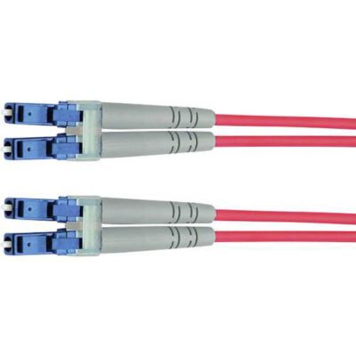 Câble de raccordement fibre optique multimode OM3 LC mâle-mâle 2,00 m, turquoise.