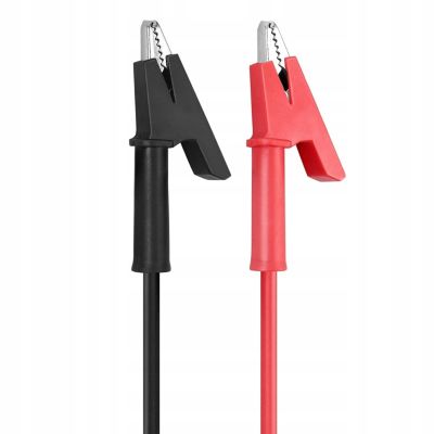 Câble de Test avec Pinces Crocodile 1000V 15A - 1 m, Rouge, Silicone Souple, Pour Multimètre et Auto