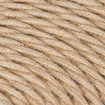 Câble Electrique Toile de Jute Torsadé  3x0.75mm2 - Fil Electrique Tissu