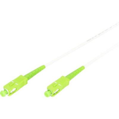 Câble fibre optique monomode SC/APC vers SC/APC 1 m, armé en acier, gaine LSZH.