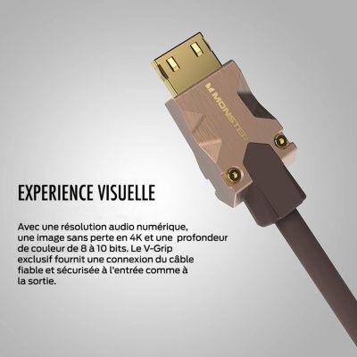 Câble HDMI Monster M2000 UHD 4K HDR10+ 25 Gbit/s - 5 m | Castorama