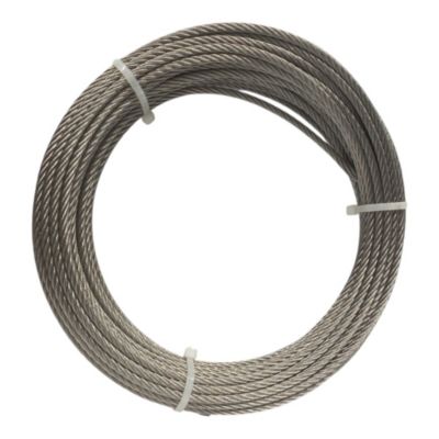 Câble inox A4 - 316 Diamètre 4mm Couronne 20 Mètres Souple 7x19 Fils (spécial pour l'extérieur) bricolage, garde corps, jardin