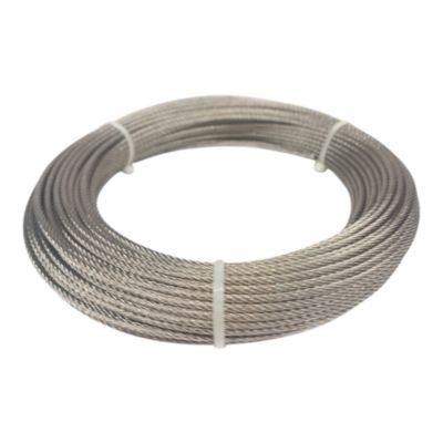 Câble inox A4 Diamètre 3mm Longueur 40 Mètres (spécial pour l'extérieur) 7X7 Torons Fils bricolage, garde corps, jardin