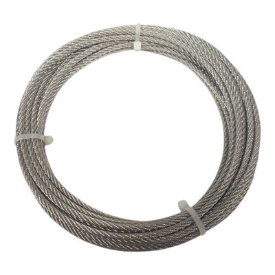 Câble inox A4 Diamètre 4mm Longueur 10 Mètres (spécial pour l'extérieur) 7X7 Torons Fils bricolage, garde corps, jardin