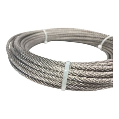 Câble inox A4 Diamètre 4mm Longueur 20 Mètres (spécial pour l'extérieur) 7X7 Torons Fils bricolage, garde corps, jardin
