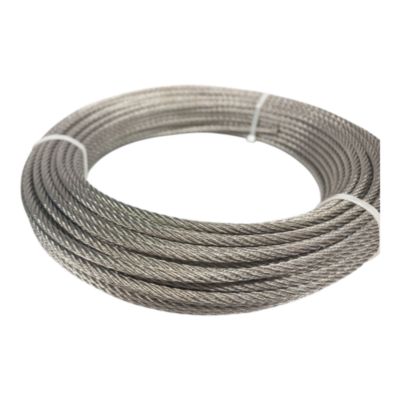 Câble inox A4 Diamètre 4mm Longueur 30 Mètres (spécial pour l'extérieur) 7X7 Torons Fils bricolage, garde corps, jardin