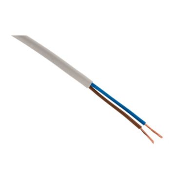 Câble électrique H03VVH2-F 2x0,75mm² blanc - 10m - Zenitech