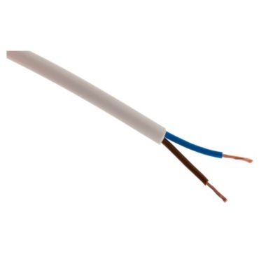 Câble électrique H05VV-F 2x1,5mm² blanc - 50m - Zenitech