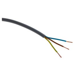 Câble électrique H05VV-F 3G1,5mm² gris - 5m - Zenitech